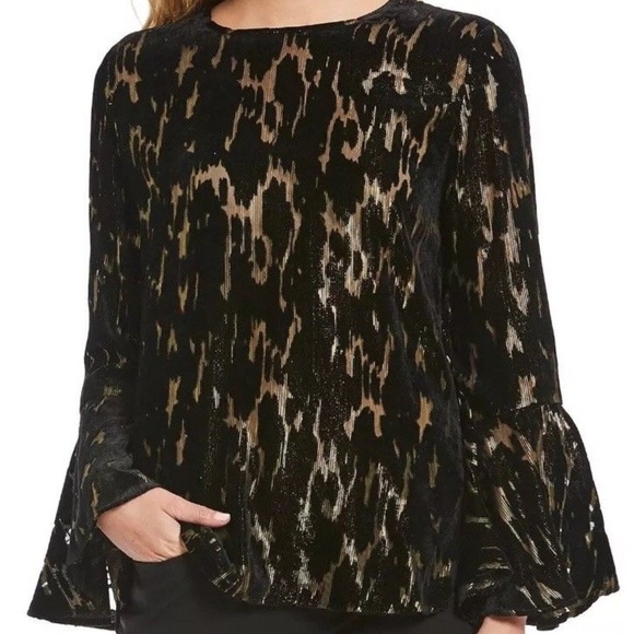 CALVIN KLEIN NEW Women's Black Velvet Flocked Burn - Picture 1 of 4